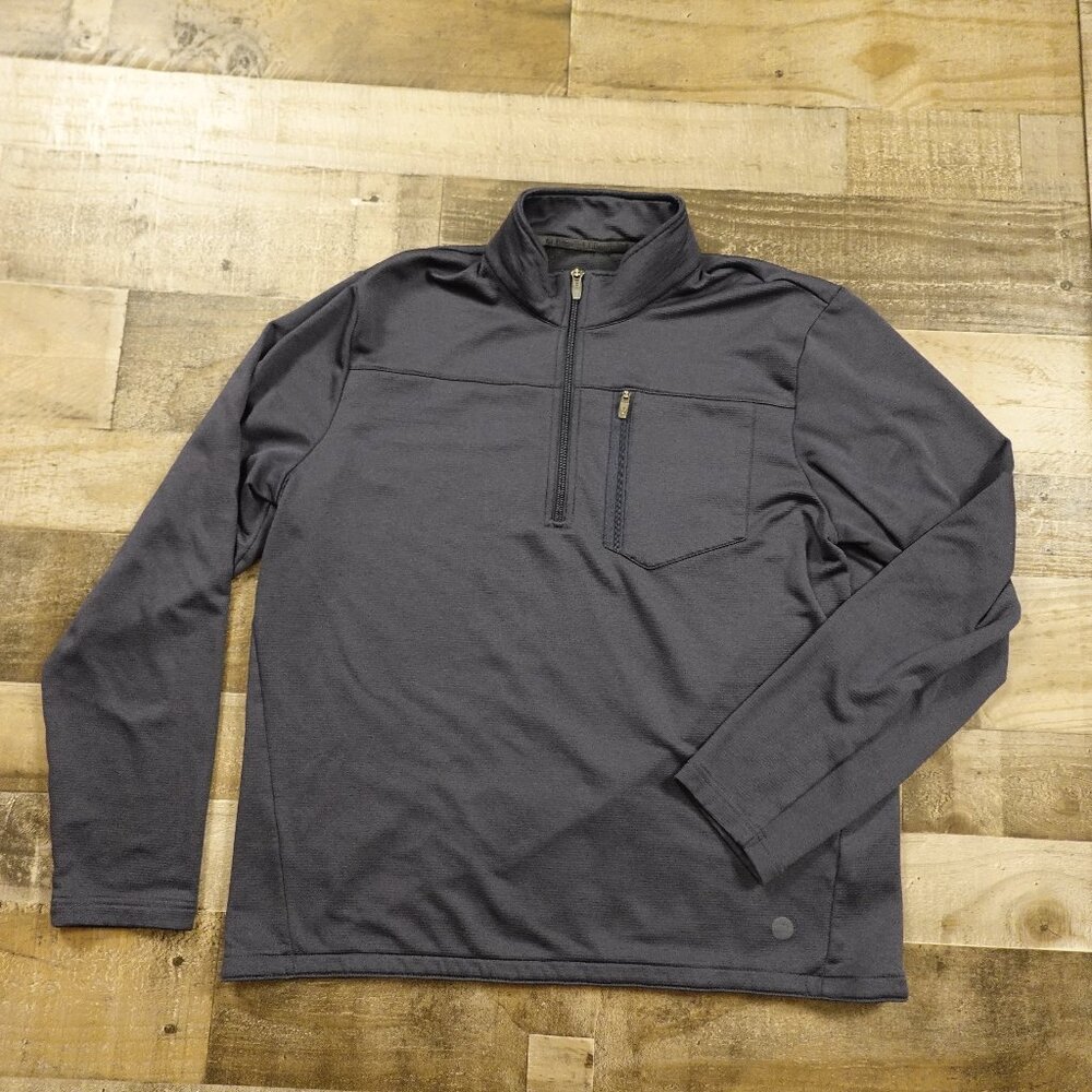 L.L. Bean Slightly Fitted Quarter-Zip‎ Pullover Men’s Large Navy